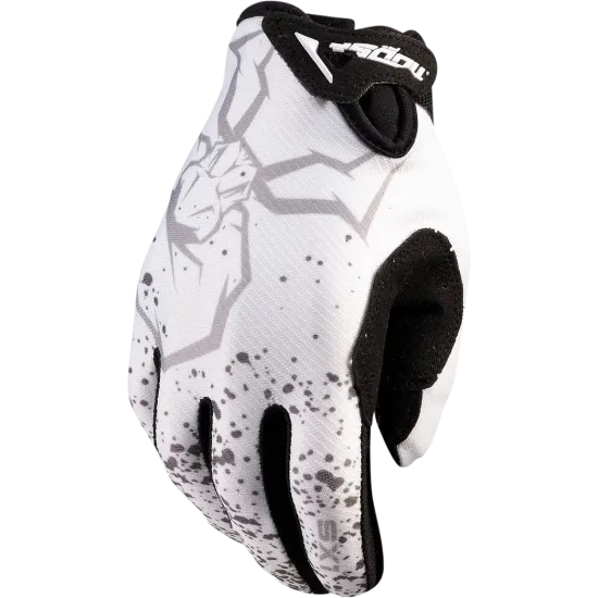 Детски крос ръкавици MOOSE RACING SX1 WHITE, сублимирани графики, силиконови подложки