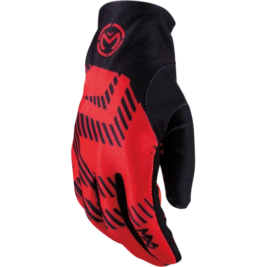 Мотокрос ръкавици MOOSE RACING MX-2 RED, лек дизайн, силиконов принт за захващане