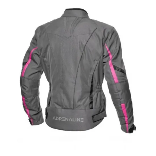 Дамско мото яке Adrenaline Love Ride 2.0 Black Pink Grey с мембрана REISSA и CE протектори