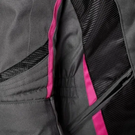Дамско мото яке Adrenaline Love Ride 2.0 Black Pink Grey с мембрана REISSA и CE протектори