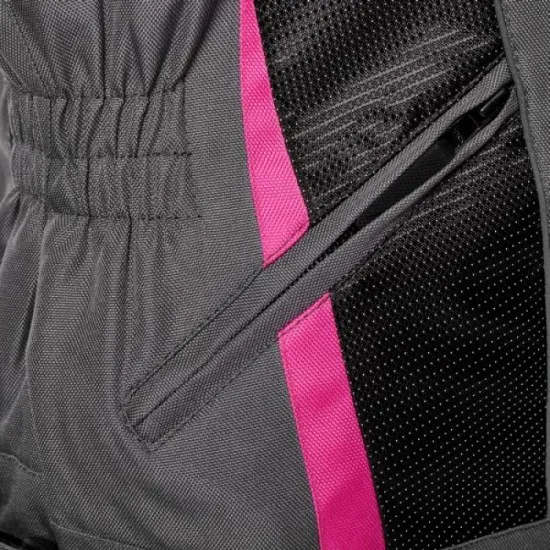 Дамско мото яке Adrenaline Love Ride 2.0 Black Pink Grey с мембрана REISSA и CE протектори