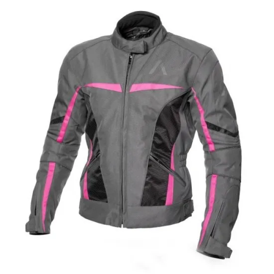 Дамско мото яке Adrenaline Love Ride 2.0 Black Pink Grey с мембрана REISSA и CE протектори