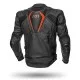 Кожено мото яке ADRENALINE SYMETRIC BLACK с протектори за рамене, лакти и гръб