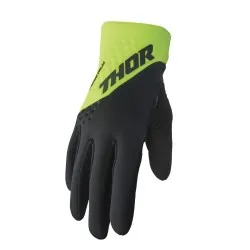 Зимни мотокрос ръкавици THOR SPECTRUM FLO BLACK/ACID COLD WEATHER