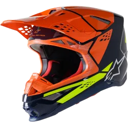 Мотокрос каска ALPINESTARS SM8 Factory BL/OR/YL