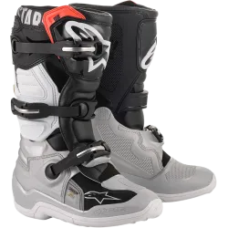 Детски мотокрос ботуши ALPINESTARS Tech 7S BLACK/SILVER/WHITE
