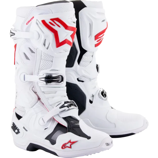 Мотокрос ботуши ALPINESTARS TECH 10 WHITE/RED SUPERVENTED - Мотокрос ботуши от марка Alpinestars