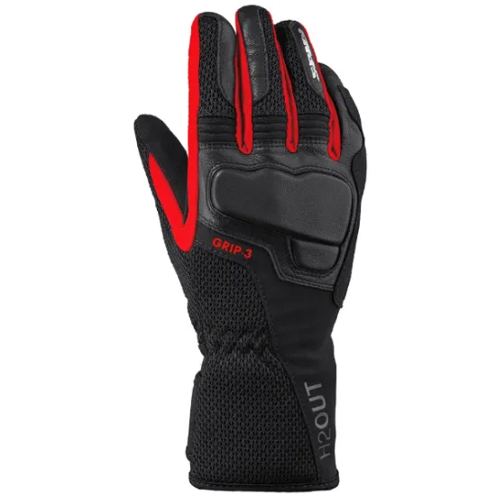Текстилни дамски мото ръкавици SPIDI GRIP 3 H2OUT Red с водоустойчива мембрана