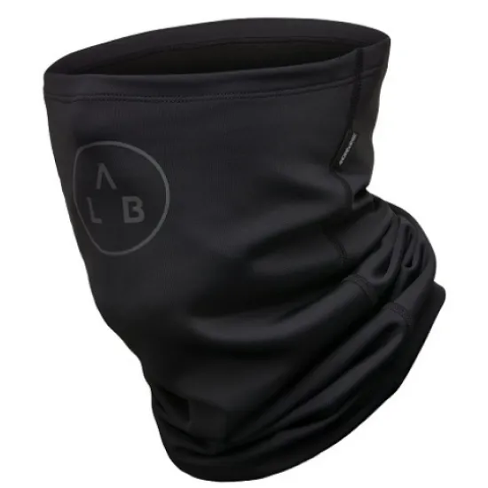 Черна термо яка SPIDI THERMO NECK WARMER с еластичен материал, дискретно кръгло лого и набрана долна част