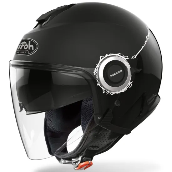 Скутер каска AIROH HELIOS BLACK GLOSS/MATT с елегантно покритие и UV защита