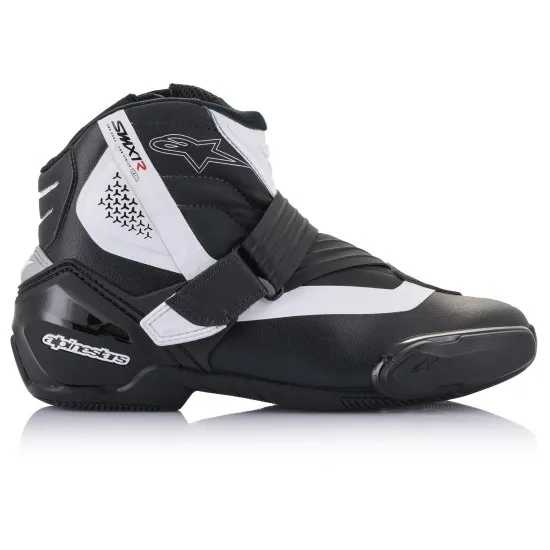 Мото боти Alpinestars SMX-1 R V2 Black/White с TPU протектори и уникална подметка за отлично сцепление