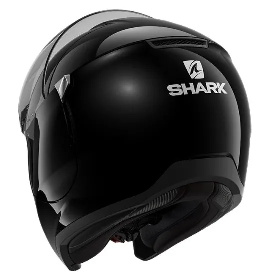 SHARK EVOJET BLACK GLOSS градска каска с интегриран предпазител на брадичката