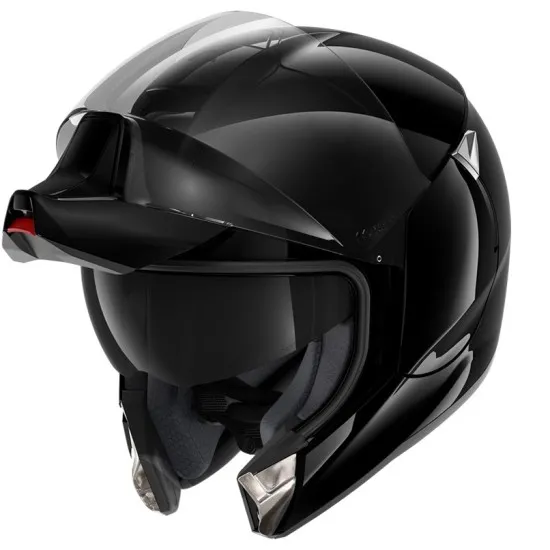 SHARK EVOJET BLACK GLOSS градска каска с интегриран предпазител на брадичката