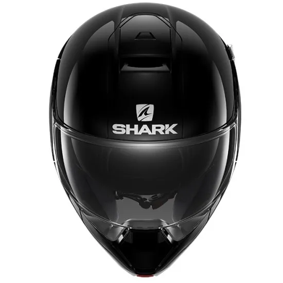 SHARK EVOJET BLACK GLOSS градска каска с интегриран предпазител на брадичката
