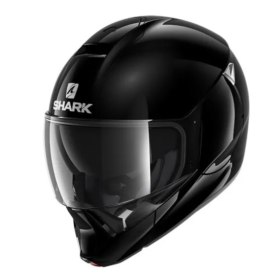 SHARK EVOJET BLACK GLOSS градска каска с интегриран предпазител на брадичката