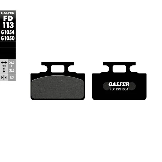 Предни/Задни мото накладки Galfer SEMI METAL FD113G1054 - Накладки от марка GALFER