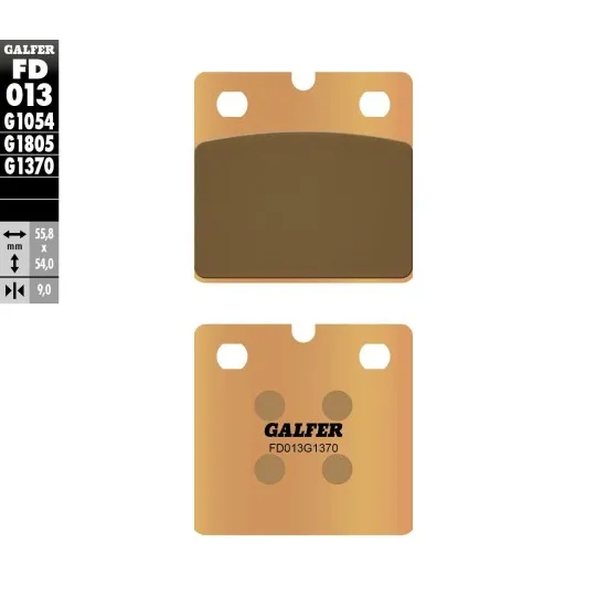 Предни/Задни мото накладки Galfer SINTERED COMPOUNDFD013G1370 - Накладки от марка GALFER