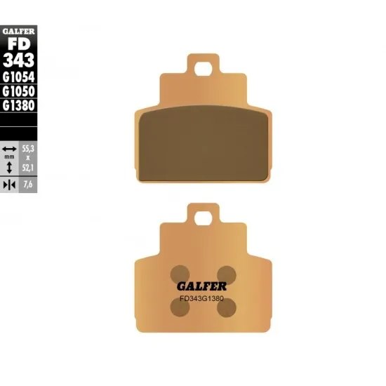 Задни мото накладки Galfer SINTERED SCOOTER COMPOUND FD343G1380 - Накладки от марка GALFER