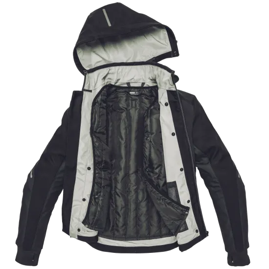 Текстилно мото яке SPIDI Hoodie Armor H2Out Black - Текстилни якета от марка SPIDI