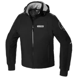 Текстилно мото яке SPIDI Hoodie Armor H2Out Black/White