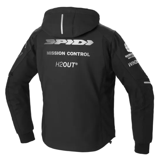 Текстилно мото яке SPIDI Hoodie Armor H2Out Black/White - Текстилни якета от марка SPIDI