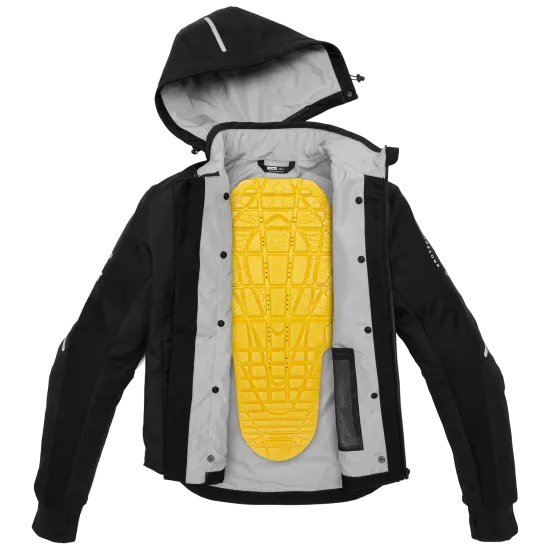 Текстилно мото яке SPIDI Hoodie Armor H2Out Black/White - Текстилни якета от марка SPIDI