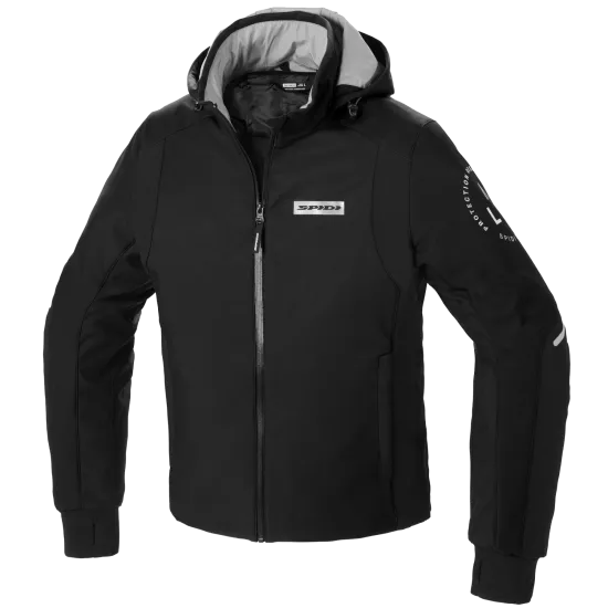 Текстилно мото яке SPIDI Hoodie Armor H2Out Black/White - Текстилни якета от марка SPIDI