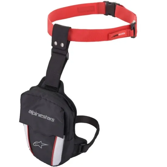 Мото чанта за крак ALPINESTARS ACCESS BLACK/RED/WHITE - Мото чанти от марка Alpinestars