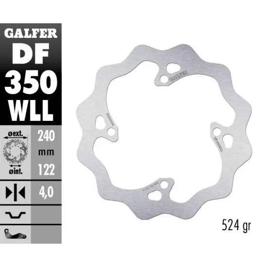 Заден спирачен диск Galfer WAVE FIXED SOLID 240x4mm DF350WLL - Спирачни дискове от марка GALFER