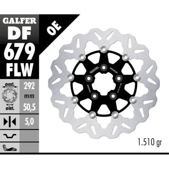 Плаващ преден спирачен диск Galfer WAVE FLOATING (C. STEEL) DF679FLW - Спирачни дискове от марка GALFER