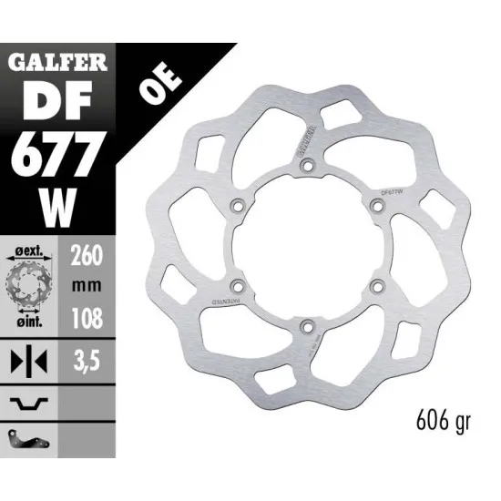 Преден спирачен диск Galfer WAVE FIXED  DISC WAVE FIXED DF677W - Спирачни дискове от марка GALFER