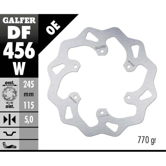 Заден спирачен диск Galfer WAVE FIXED  DISC WAVE FIXED 245x5mm DF456W - Спирачни дискове от марка GALFER