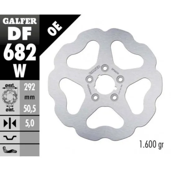 Заден спирачен диск Galfer WAVE FIXED  DISC WAVE FIXED 292x5mm DF682W - Спирачни дискове от марка GALFER