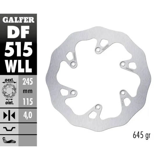 Заден спирачен диск Galfer WAVE FIXED SOLID 245X5MM DF515WLL - Спирачни дискове от марка GALFER