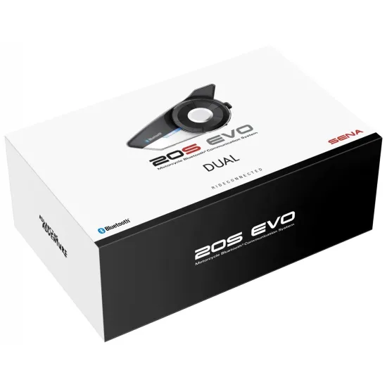 Интерком за каска SENA 20S DUAL EVO – две устройства с HD високоговорители