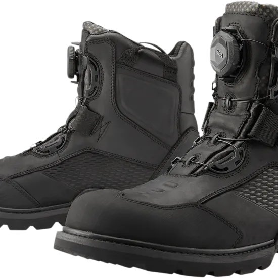 Мото боти ICON STORMHAWK BLACK l-37452 | Hydra Motto