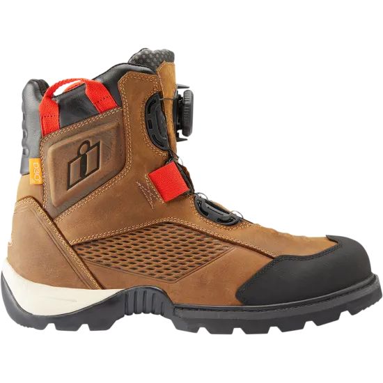 Мото боти ICON Stormhawk BROWN – Водоустойчиви обувки с BOA® закопчаване