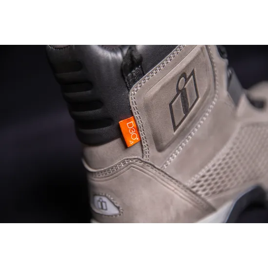 Водоустойчиви мото боти ICON Stormhawk GRAY с BOA® закопчаване и D3O® защита