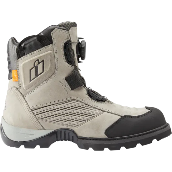 Водоустойчиви мото боти ICON Stormhawk GRAY с BOA® закопчаване и D3O® защита