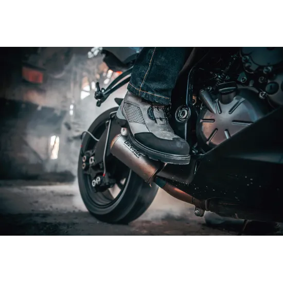 Водоустойчиви мото боти ICON Stormhawk GRAY с BOA® закопчаване и D3O® защита