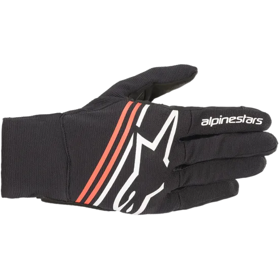 Мото ръкавици ALPINESTARS REEF Black/White/Red Fluorescent - Текстилни ръкавици за мотор от марка Alpinestars