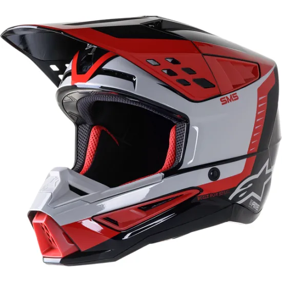 Мотокрос каска ALPINESTARS SM5 BEAM BLACK/GRAY/RED - Мотокрос каски от марка Alpinestars