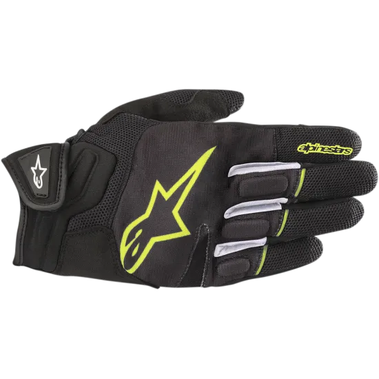 РЪКАВИЦИ ALPINESTARS ATOM BLACK/YELLOW - Текстилни ръкавици за мотор от марка Alpinestars