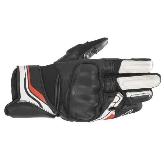 Ръкавици ALPINESTARS BOOSTER V2 BLACK/WHITE - Кожени ръкавици за мотор от марка Alpinestars