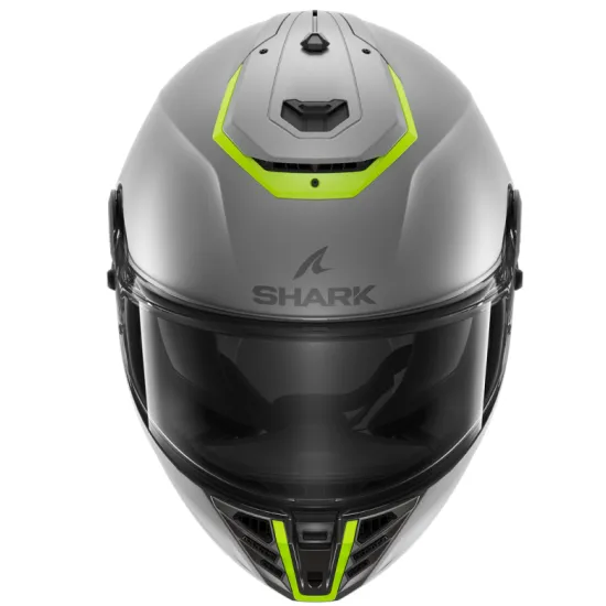 SHARK SPARTAN RS SILVER/YELLOW FLUO MATT – сребристо-жълта мото каска с матов дизайн