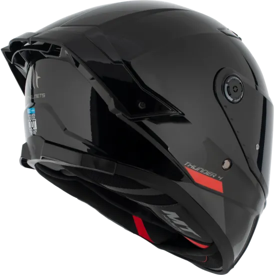 MT THUNDER 4 SV Solid A1 Gloss Black – Интегрална мото каска с аеродинамичен дизайн