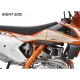 Прозрачни странични протектори за KTM с шестоъгълен релефен дизайн, включващи ляв и десен протектор, център част и лого ONEDESIGN
