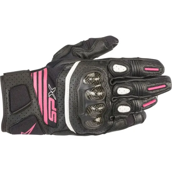 Дамски ръкавици ALPINESTARS STELLA SP-X AIR CARBON V2 Black/Fuchsia - Дамски кожени ръкавици от марка Alpinestars