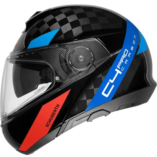 Мото каска SCHUBERTH C4 PRO CARBON AVIO BLUE - Туристически каски от марка Schuberth