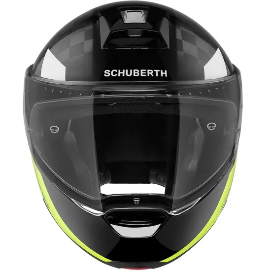SCHUBERTH C4 PRO CARBON AVIO YELLOW – компактна и високотехнологична каска за мотоциклетисти